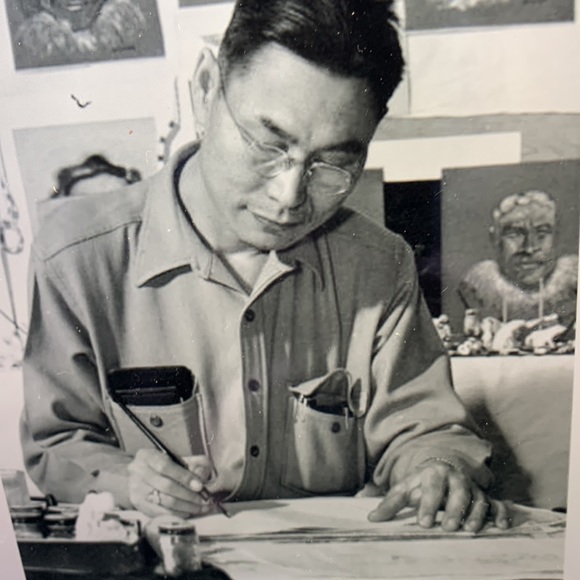 Gold plated creamer by Alaskan artist - Picture 7 of 7